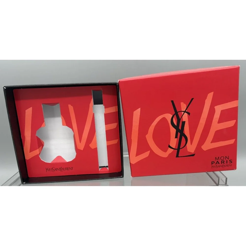 YSL EMPTY Box Love Mon Paris Yves Saint Laurent Red Gift Box